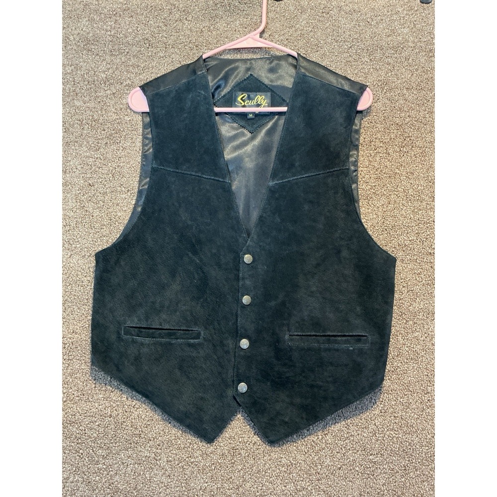 Sculls Western Rodeo Vest Black Suede M Women Women Unisex‎ Cowboy Cowgirl